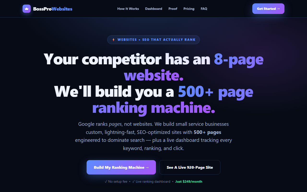 The website we build and rank for you